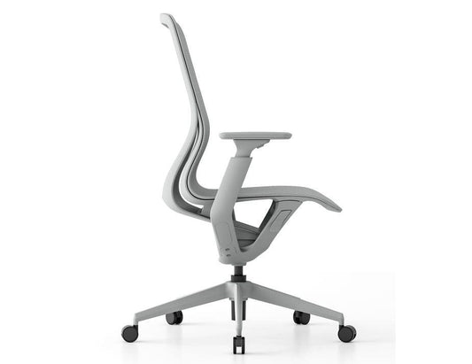 Gravity Ergonomic Office Chair - Light Grey Frame - Light Grey Mesh-Level-Prime Furniture