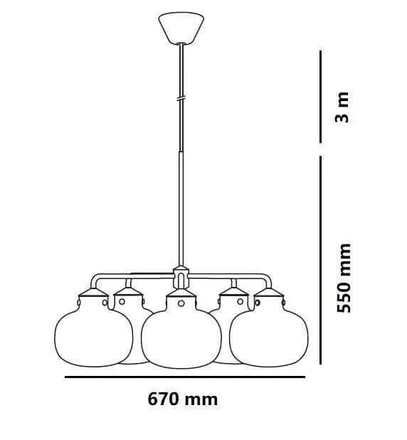 Nordlux Raito 5-Light Pendant Opal - Pendant6N480630015701581453487 3