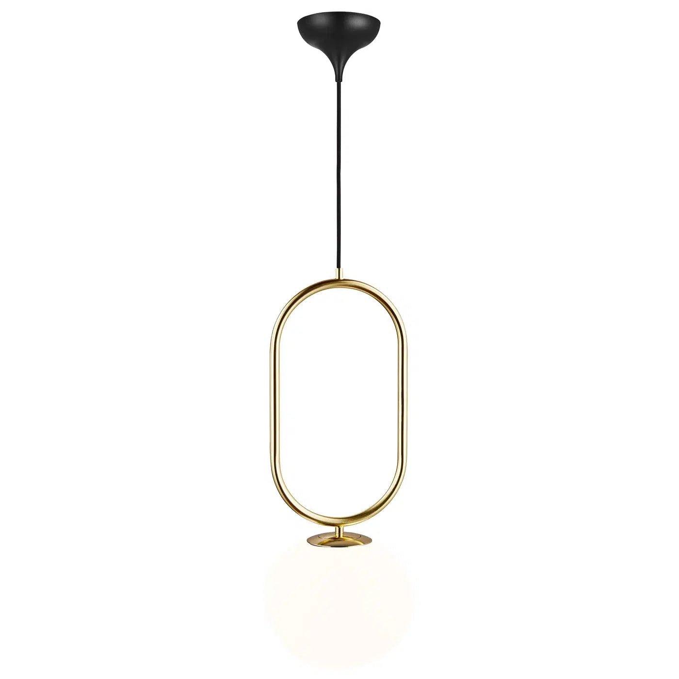 Nordlux Shapes 22 Pendant Brass Metal/Opal Glass E27-Pendant Light-Form Lighting-Prime Furniture