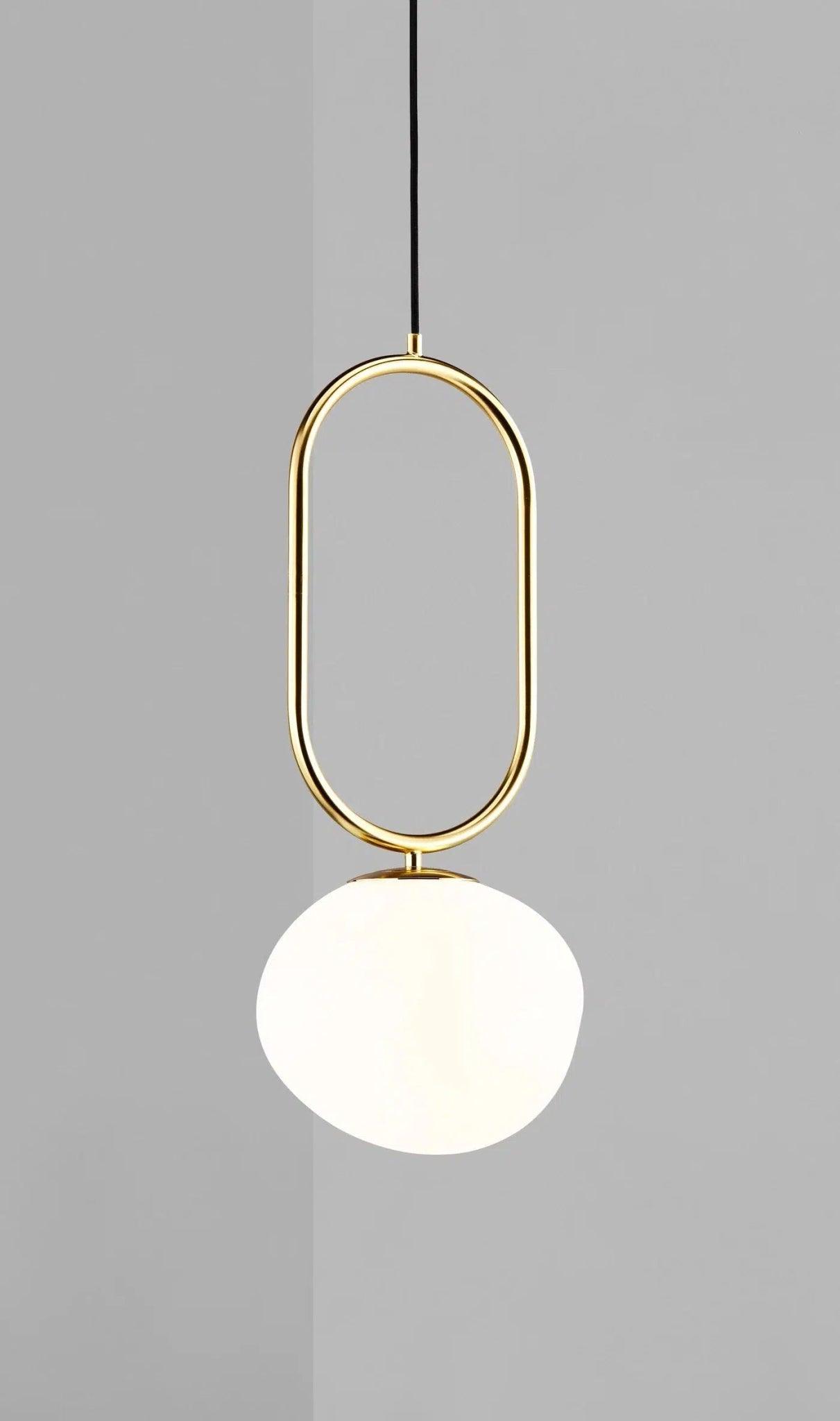 Nordlux Shapes 22 Pendant Brass Metal/Opal Glass E27-Pendant Light-Form Lighting-Prime Furniture