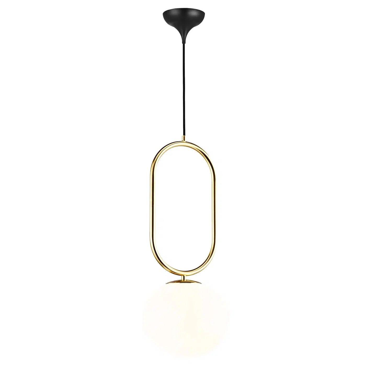 Nordlux Shapes 22 Pendant Brass Metal/Opal Glass E27-Pendant Light-Form Lighting-Prime Furniture