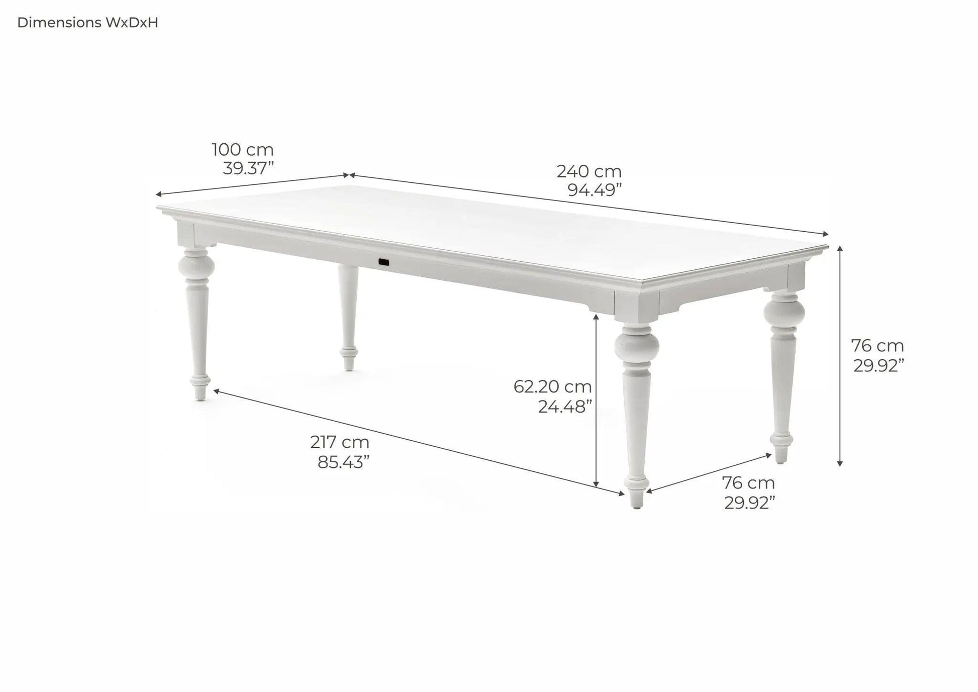 NovaSolo 94" Dining Table T784 - Dining TablesT7848994921001548 2