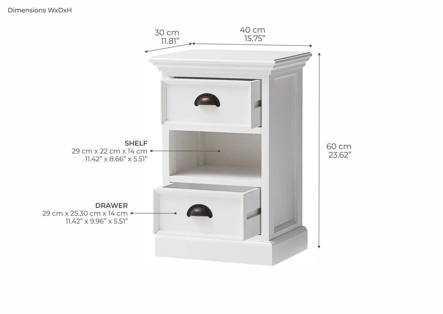 NovaSolo Bedside Storage Unit with Basket CA585 - Bed SidesCA5858994921000473 2