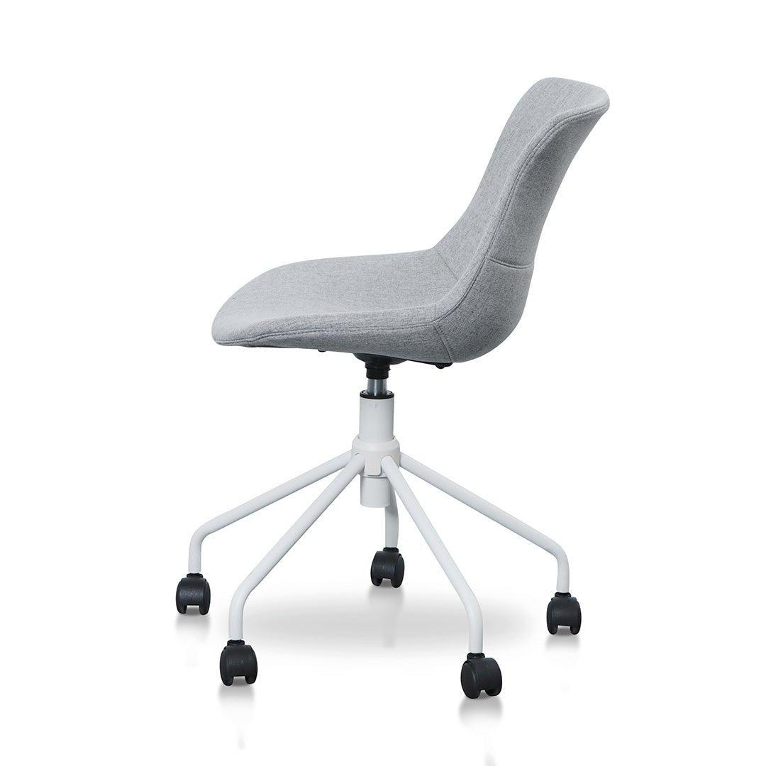 Office Bar Chair - Light Grey with White Base - Office/Gaming ChairsOC8502-LF 6