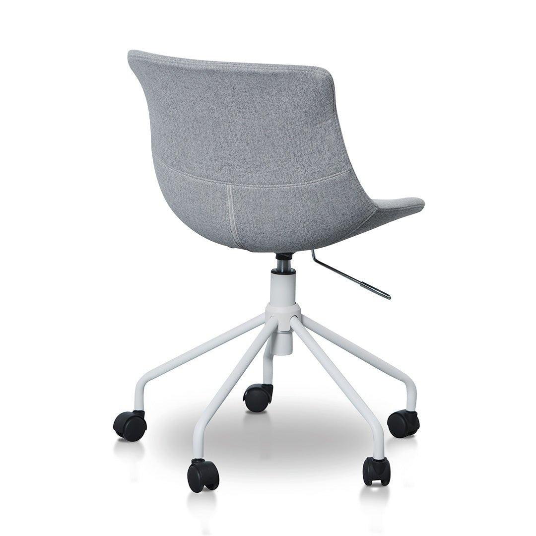 Office Bar Chair - Light Grey with White Base - Office/Gaming ChairsOC8502-LF 9