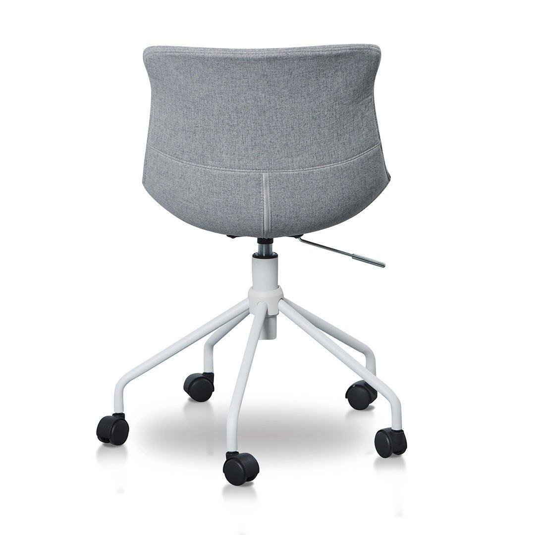 Office Bar Chair - Light Grey with White Base - Office/Gaming ChairsOC8502-LF 8