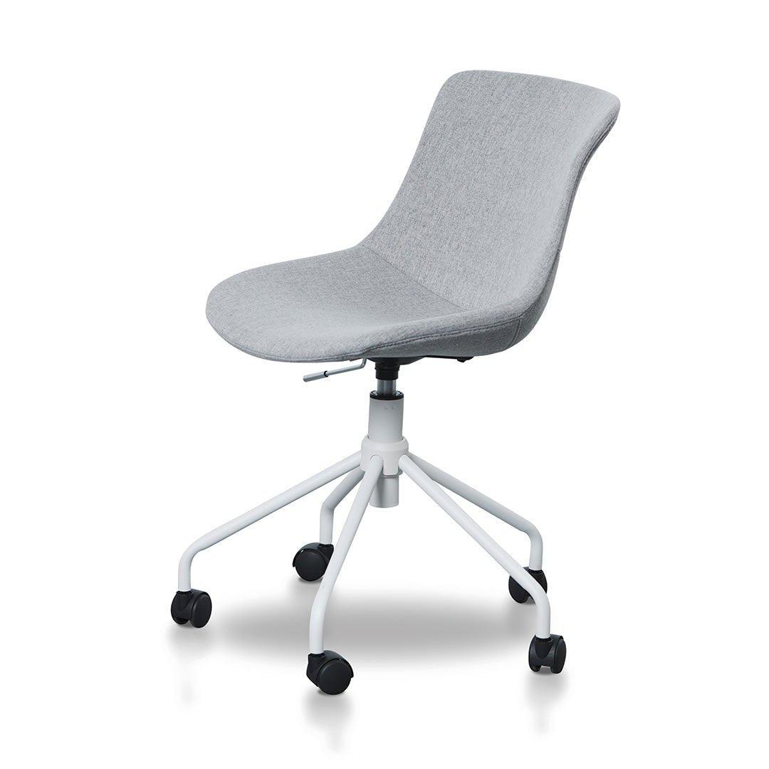 Office Bar Chair - Light Grey with White Base - Office/Gaming ChairsOC8502-LF 5