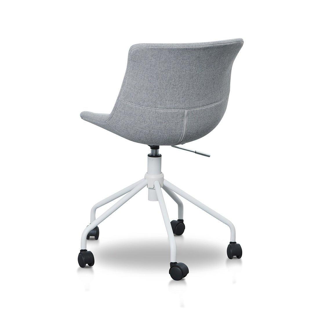 Office Bar Chair - Light Grey with White Base - Office/Gaming ChairsOC8502-LF 7