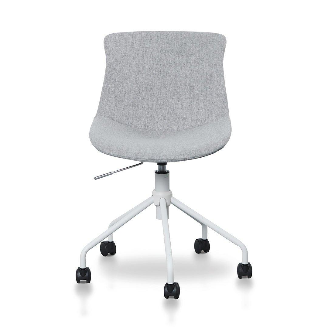Office Bar Chair - Light Grey with White Base - Office/Gaming ChairsOC8502-LF 2