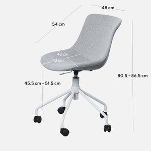Office Bar Chair - Light Grey with White Base - Office/Gaming ChairsOC8502-LF 10