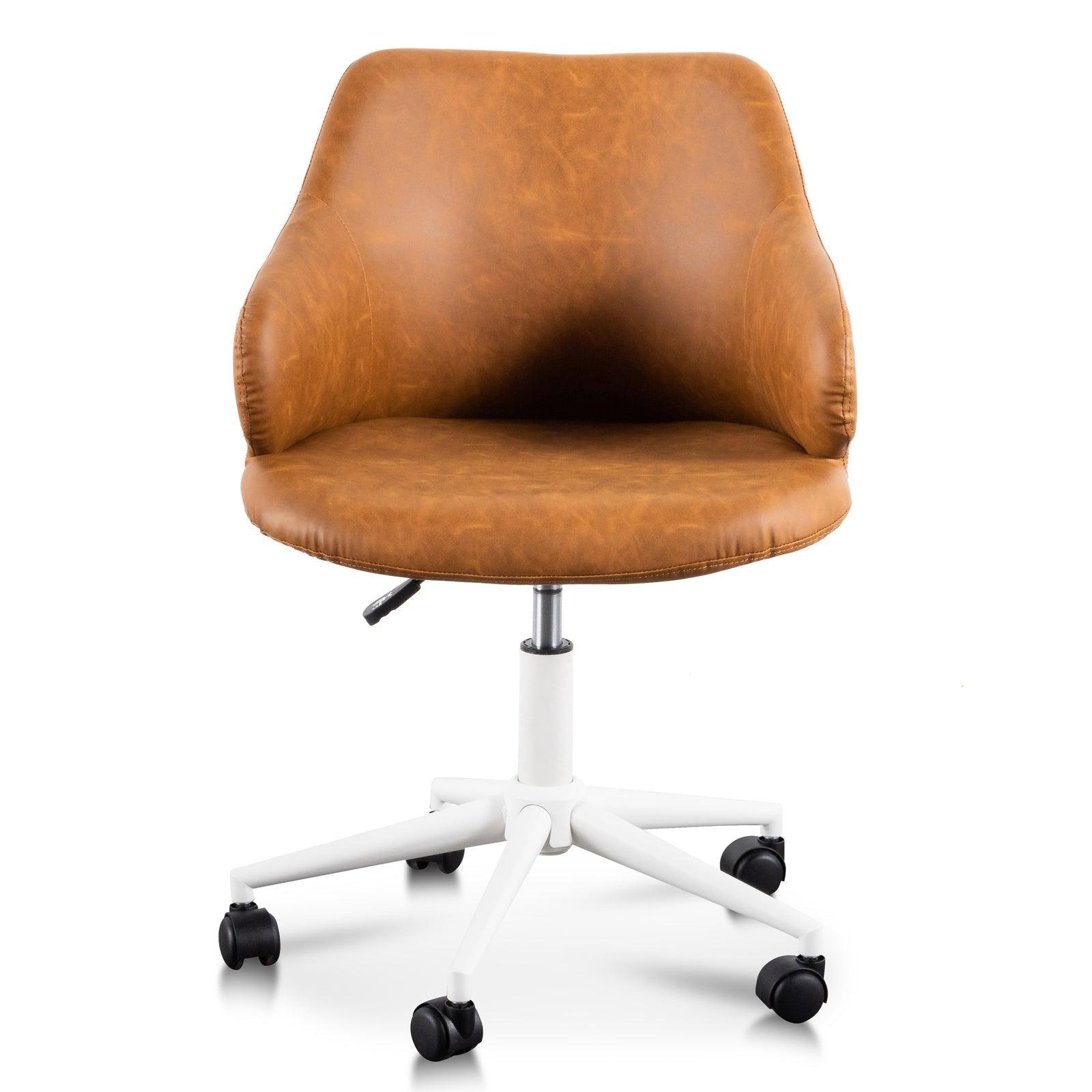 Office Chair - Tan with White Base - Office/Gaming ChairsOC6195-LF 2