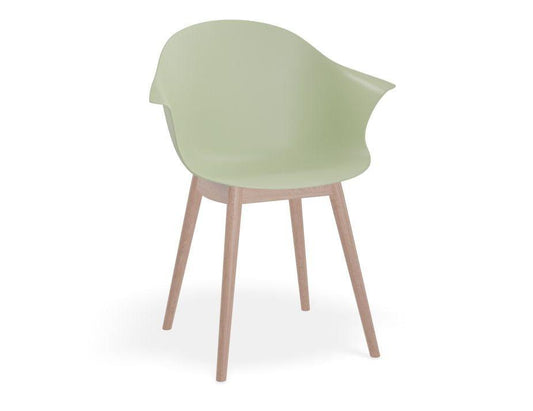 Pebble Armchair Mint Green with Shell Seat - Natural Beechwood Base - C1005253379356182162403 1