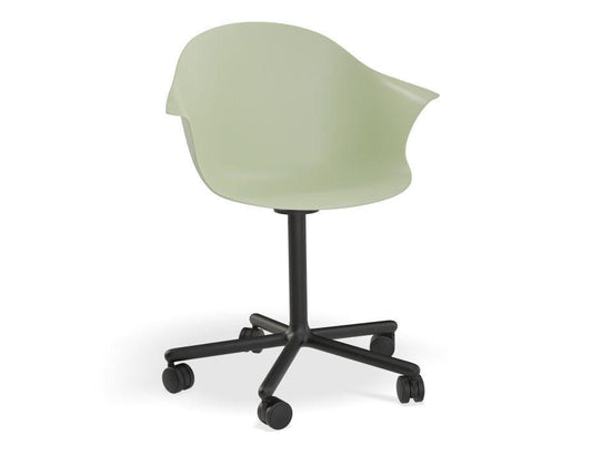 Pebble Armchair Mint Green with Shell Seat - Swivel Base with Castors - C1005259379356182162885 1