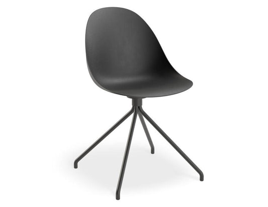 Pebble Chair Black with Shell Seat - Pyramid Fixed Base - C1005213279356182133311 1