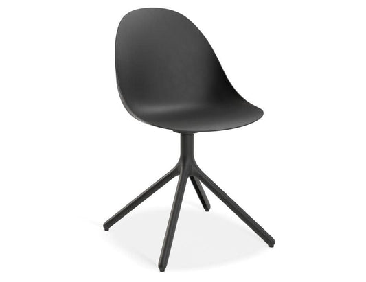 Pebble Chair Black with Shell Seat - Swivel Base - C1005215279356182161499 1