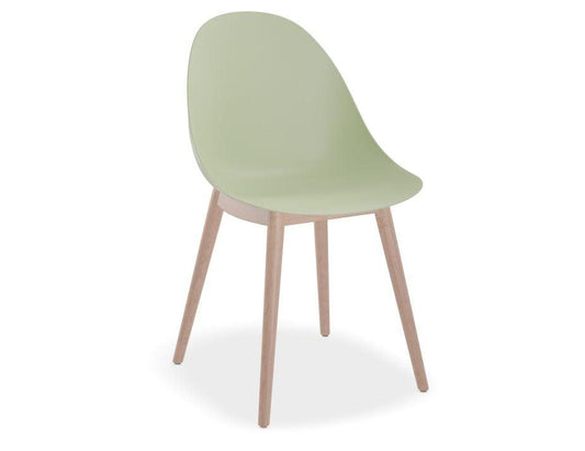 Pebble Chair Mint Green with Shell Seat - Natural Beechwood Base - C1005237379356182161987 1