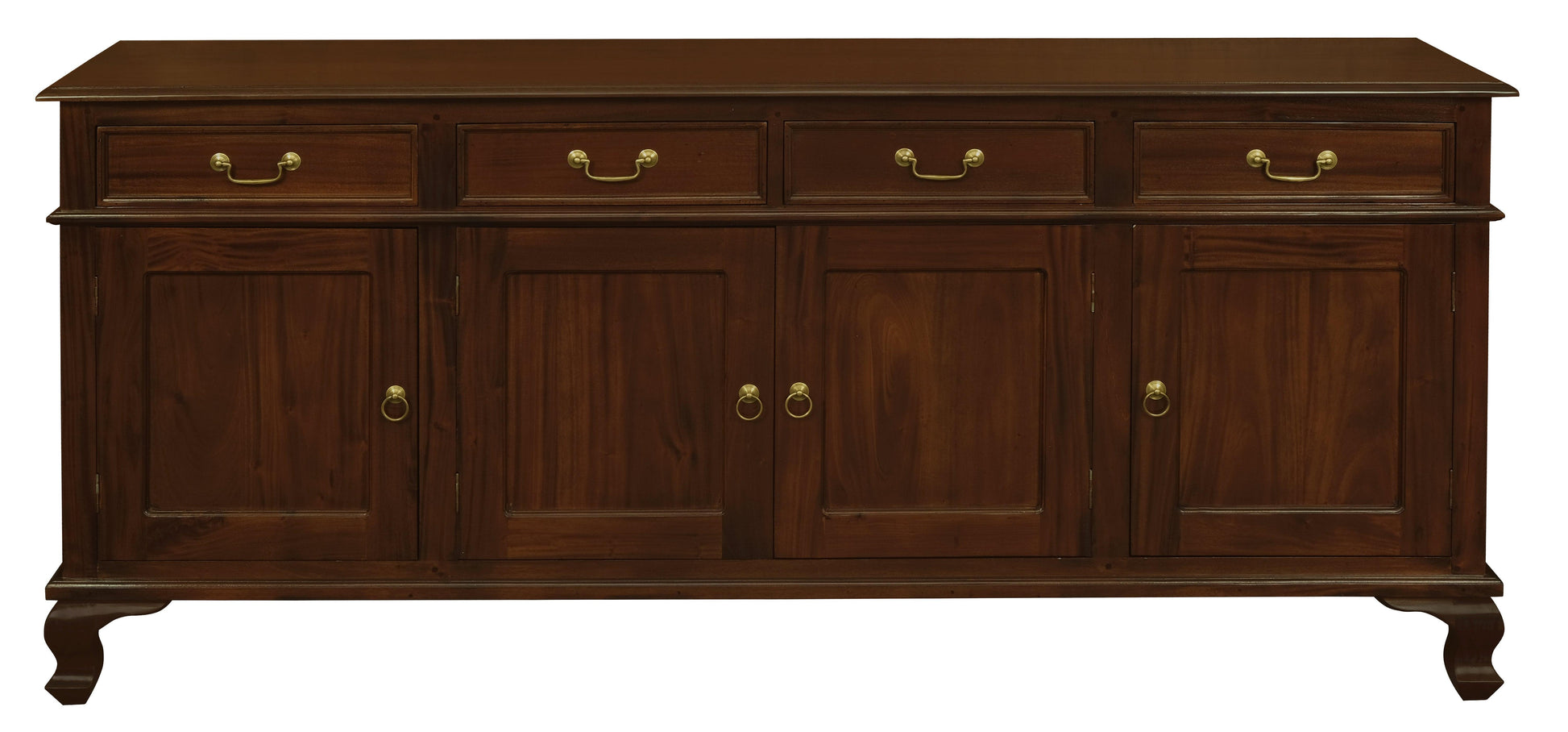 Queen Ann 4 Door 4 Drawer Buffet (Mahogany) - BuffetSB 404 QA (M)754169487201 1