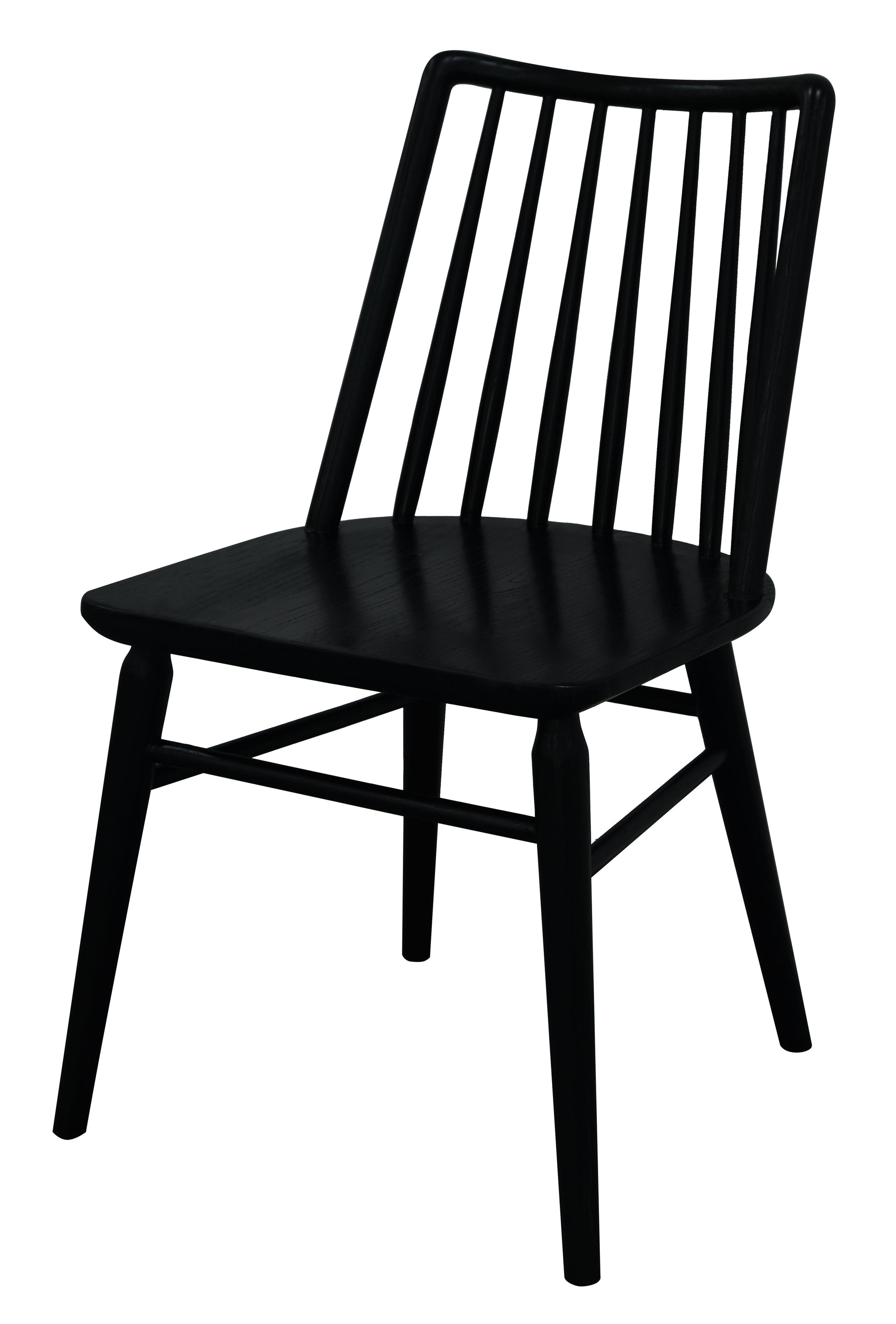 Riviera Solid Oak Dining Chair - Set of 2 (Black) - Dining ChairCH 050 RVR Set of 2 (B)754169496753 1