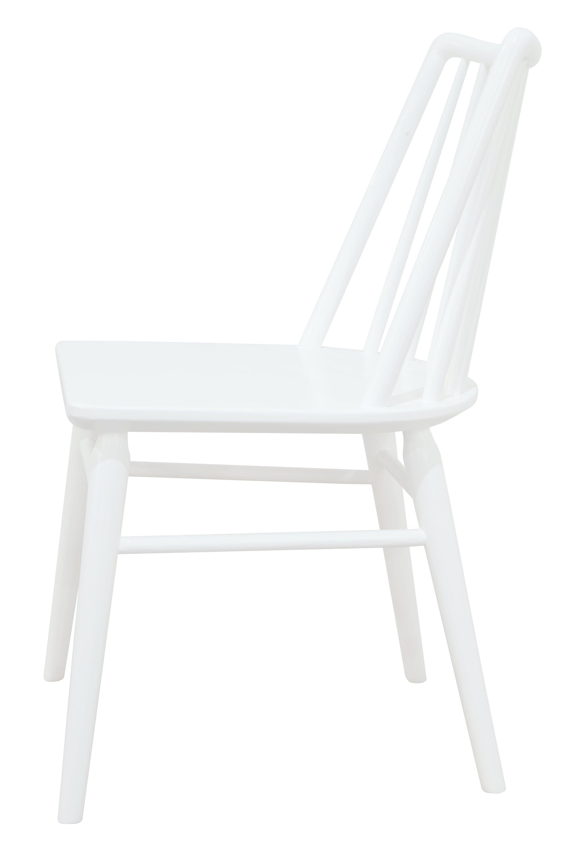 Riviera Solid Oak Dining Chair - Set of 2 (White) - Dining ChairCH 050 RVR Set of 2 (WH)754169482015 3