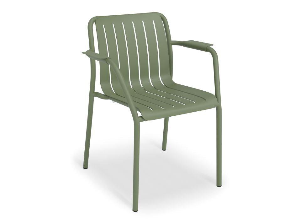 Roku Outdoor Armchair in Matt Eucalyptus Green - No Cushion - C1410280439356182150929 2