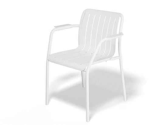 Roku Outdoor Armchair in Matt White - No Cushion - C1410280679356182150936 1