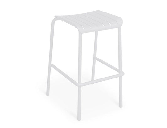 Roku Outdoor Backless Bar Stool in Matt White - C1411240679356182151278 1