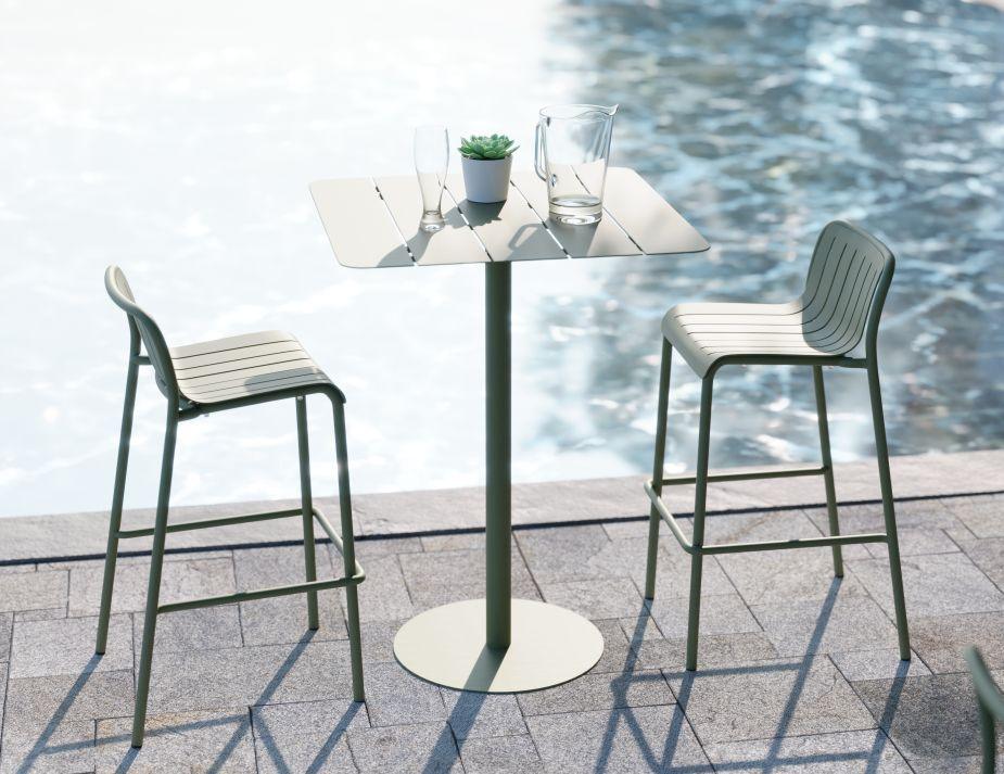 Roku Outdoor Bar Stool in Matt Eucalyptus Green - C1411250439356182151292 3