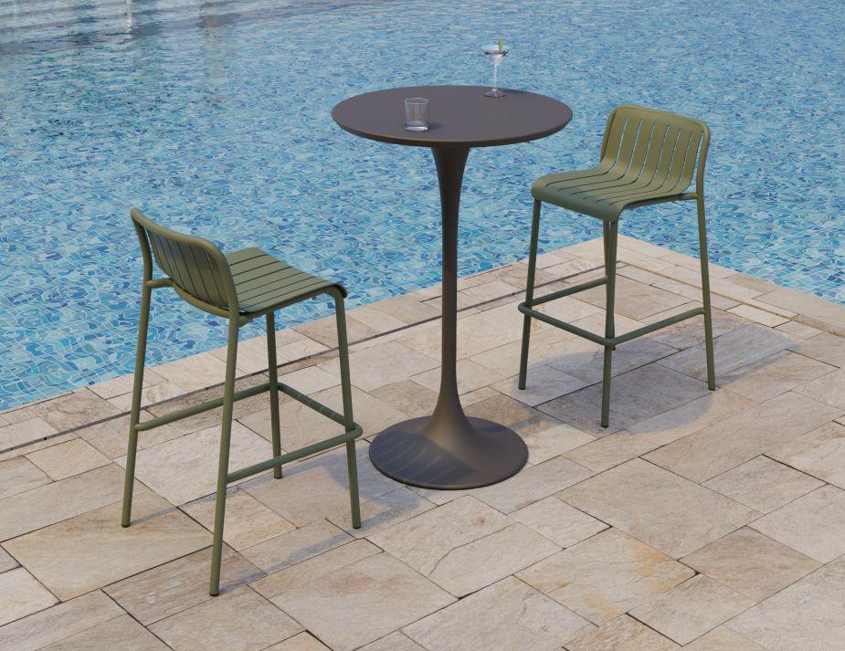 Roku Outdoor Bar Stool in Matt Eucalyptus Green - C1411250439356182151292 6