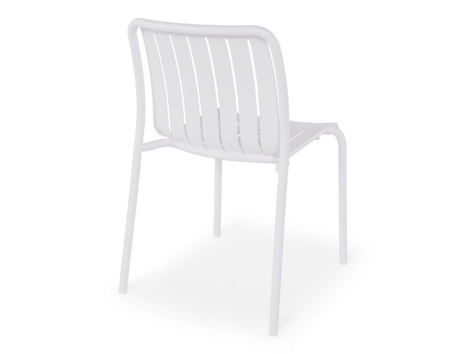 Roku Outdoor Dining Chair in Matt White - No Cushion - C1410290679356182150967 3