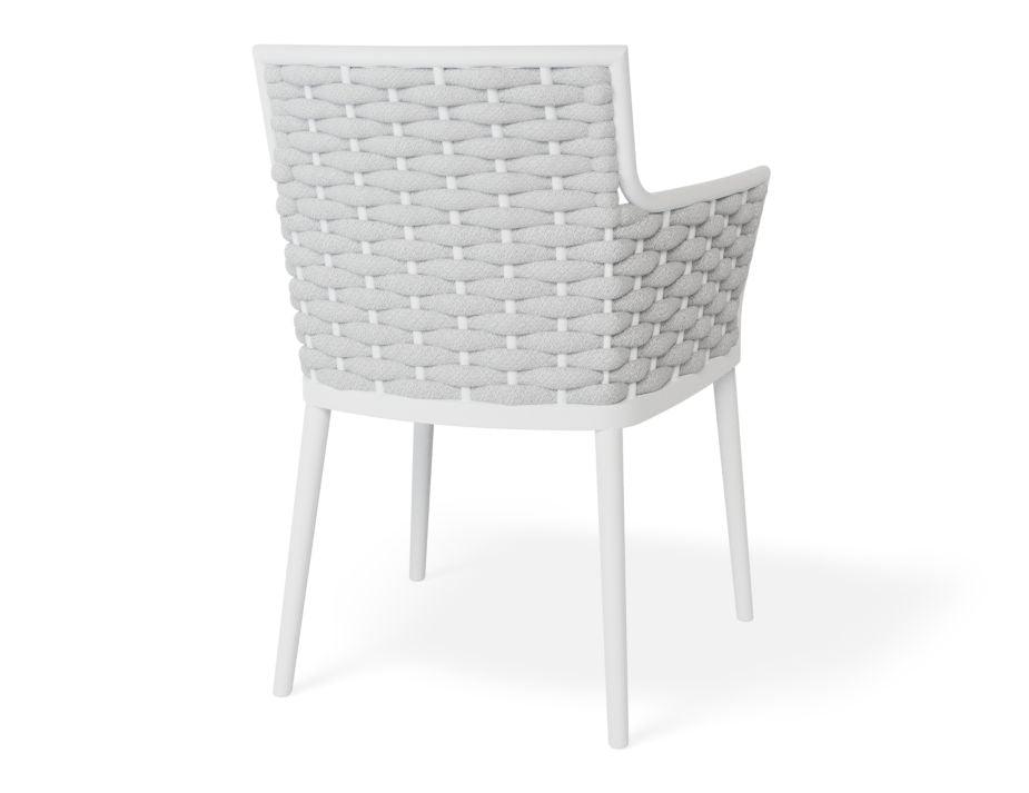 Siano Dining Chair - Outdoor - White - Light Grey Cushion - C1410520679356182096067 7