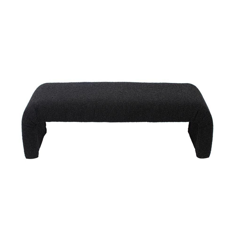 The Curve Bench Ottoman - Black Onyx Boucle - Ottoman329259320294127018 4