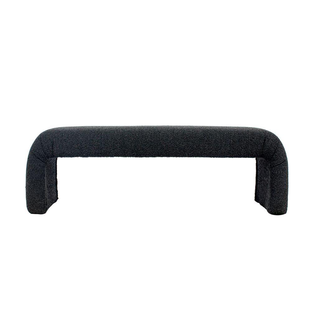 The Curve Bench Ottoman - Black Onyx Boucle - Ottoman329259320294127018 1