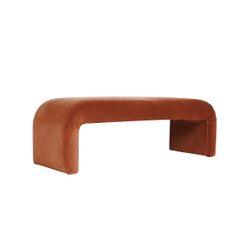 The Curve Bench Ottoman - Caramel Velvet - Ottoman329239320294126998 2