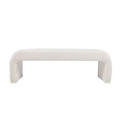 The Curve Bench Ottoman - White Boucle - Ottoman329249320294127001 1