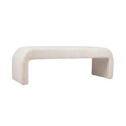 The Curve Bench Ottoman - White Boucle - Ottoman329249320294127001 3