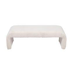 The Curve Bench Ottoman - White Boucle - Ottoman329249320294127001 5