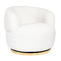 Tubby Swivel Arm Chair - Ivory Boucle - Chair331319320294129098 1