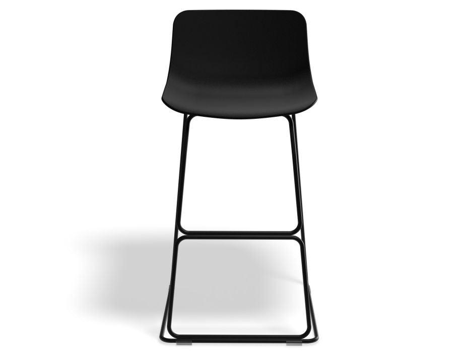 Umbria Stool - Black - Black Shell - 77cm Commercial Bar Height-Level-Prime Furniture