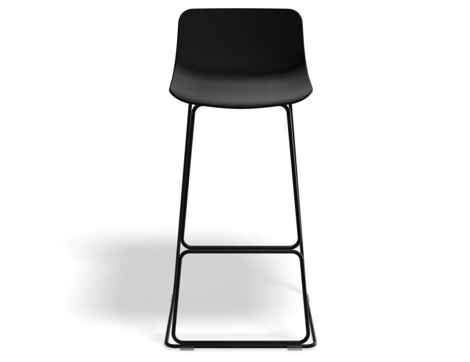 Umbria Stool - Black - Black Shell - 77cm Commercial Bar Height-Level-Prime Furniture