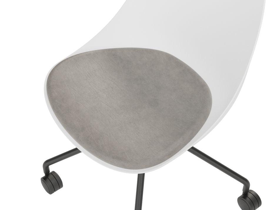 Upholstered Round Seat Pad for Pebble Shell - Grey Fabric - C3000130759356182143105 5