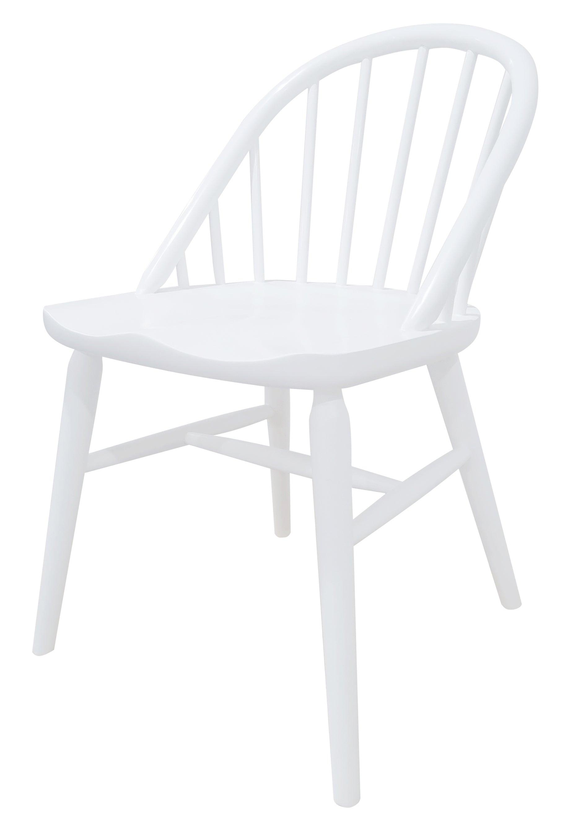 Vera Solid Oak Dining Chair - Set of 2 (White) - Dining ChairsCH 050 OVR Set of 2 (WH)754169482800 3