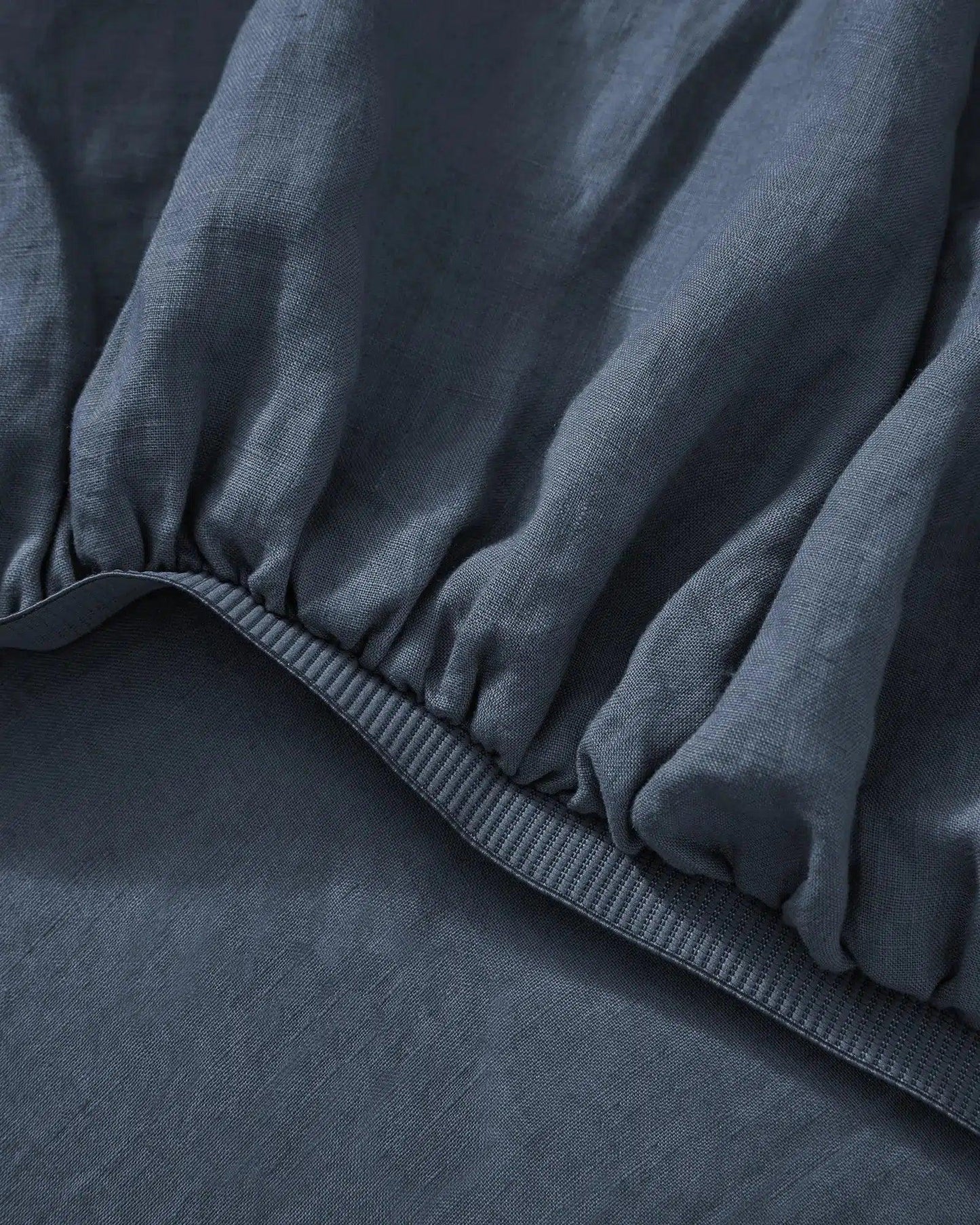 Weave Ravello Linen Fitted Sheet - Denim - Sheets & Pillow CasesDRV16DENI 2