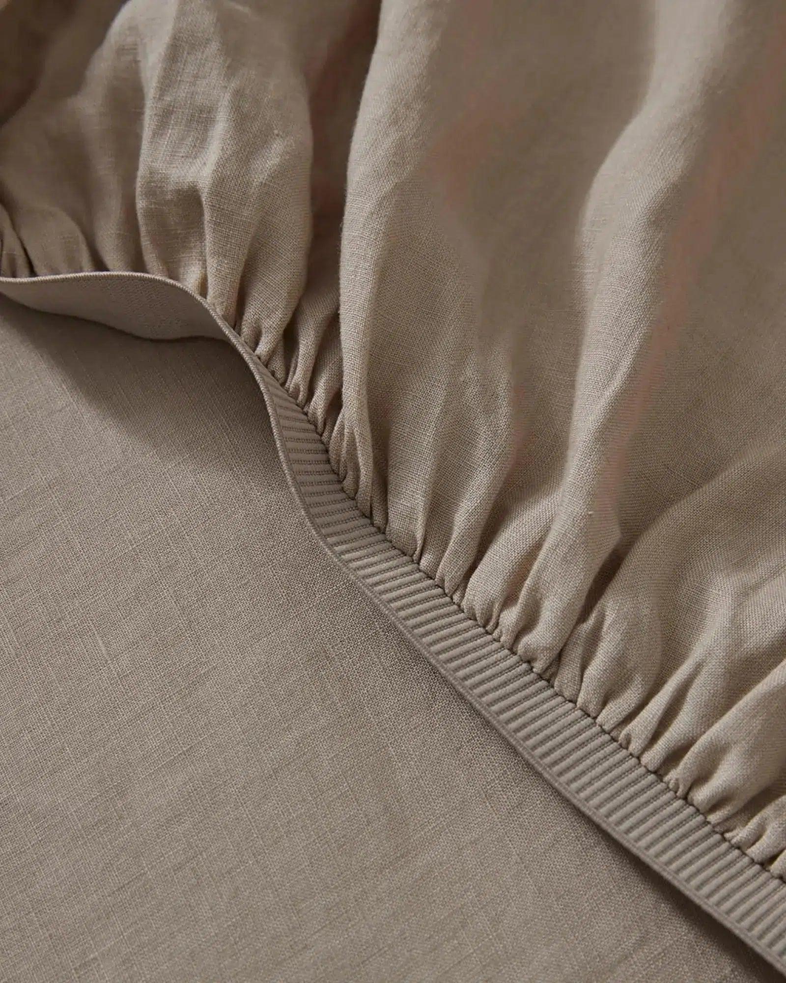 Weave Ravello Linen Fitted Sheet - Shell - Sheets & Pillow CasesDRV16SHEL 2