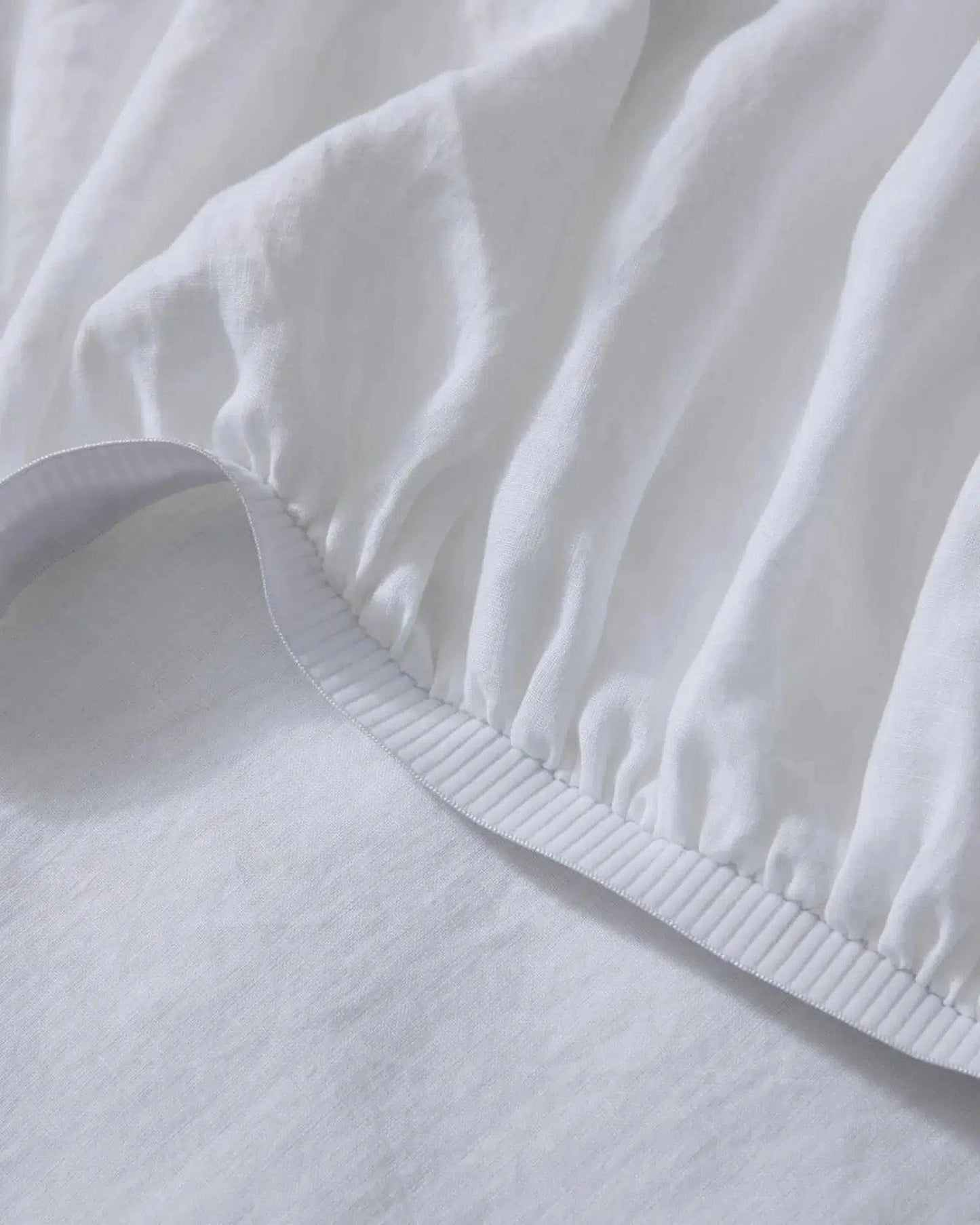 Weave Ravello Linen Fitted Sheet - White - Sheets & Pillow CasesDRV16WHIT 3