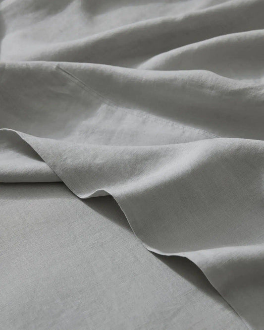 Weave Ravello Linen Flat Sheet - Silver - Sheets & Pillow CasesDRV10SILV 1