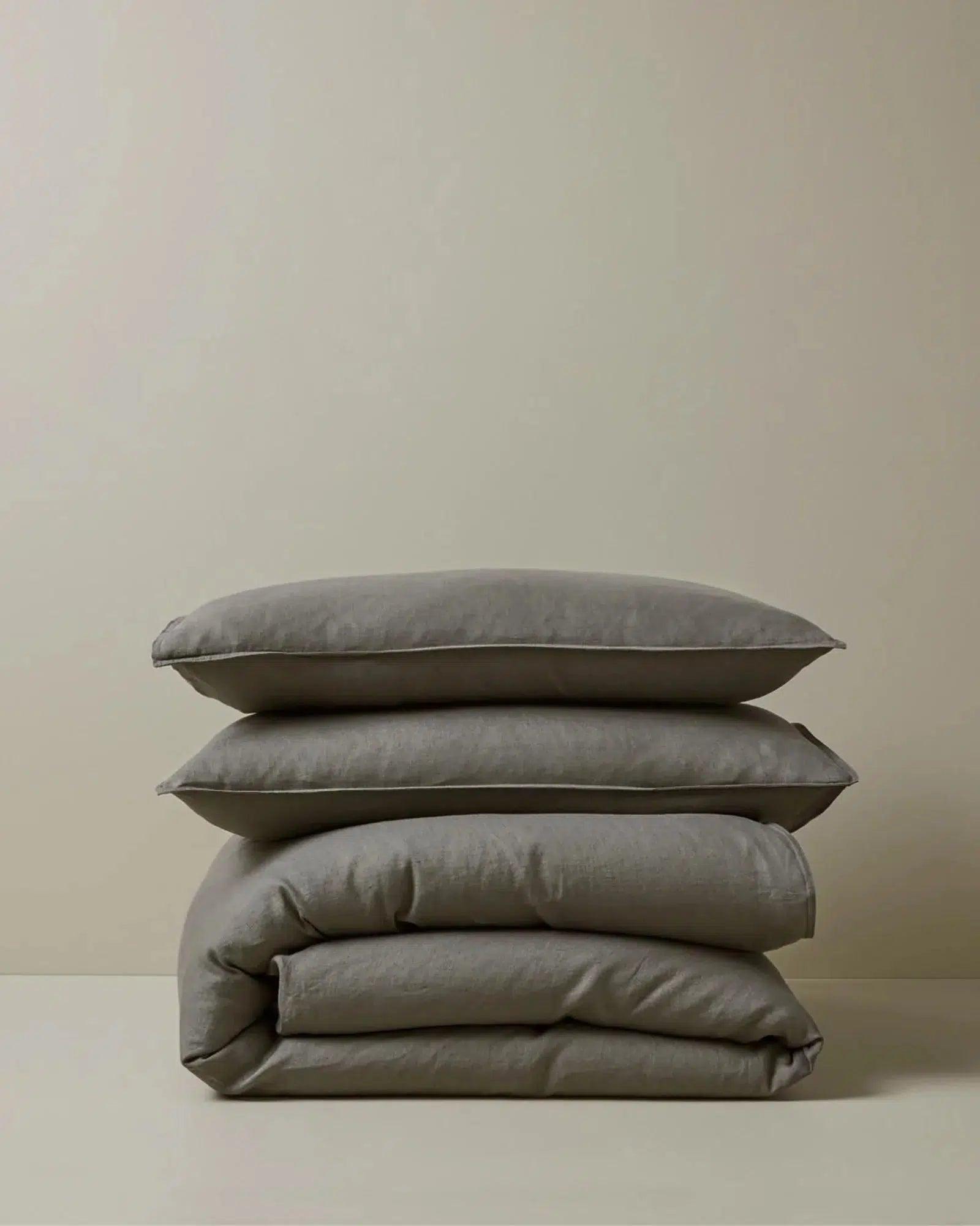 Weave Ravello Linen Pillow Case Pair - Charcoal - Sheets & Pillow CasesDRV18CHAR 3